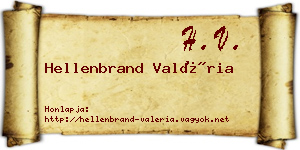 Hellenbrand Valéria névjegykártya